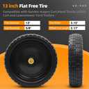 AR-PRO (4-Pack) 13" Flat Free Tire and Wheel - with 5/8" Axle Bore Hole, 2.17" Offset Hub - 13 lnch Solid Wheels Compatible with Garden wagon Cart,Hand Trucks,Utility Cart and Lawnmower Yard Trailers