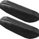 FH Group Premium Faux Leather Black Armrest Cover Semi-Universal Fit, One Pair, Set of 2 Black