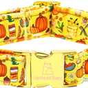 Lionheart glory Premium Fall Dog Collars Thanksgiving Holiday Collar Dog Heavy Durable Comfortable Adjustable Dog Collar for Large Collar Dogs Boys Dog Collar Cute Collars Pet Gift (Large (Pack of 1)