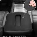 Center Console Armrest Cover for GMC Sierra & Chevrolet Silverado 2014-2018, Tahoe & Yukon & Suburban 2015-2020, Bucket Seat, Car Armrest Protector, Scratchproof, Black