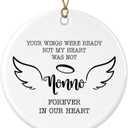 GavinsDesigns Loss of Nonno Remembrance Ornament Christmas Sympathy Condolence - Angel Wings Remembering Nonno - Your Wings were Ready But My Heart was Not Nonno Forever in Our Heart Both Sides
