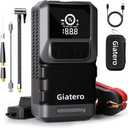 Q13 4000A Portable Car Jump Starter with Air Compressor 150PSI, Jump Start Battery Pack(10.0L Gas/8.0L Diesel), 12V Jump Box with 3 Modes Flashlight & Jumper Cable, LCD Display Power Bank