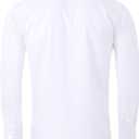 Alimens & Gentle Men's Dress Shirts Long Sleeve Wrinkle-Free Stretch Shirts Solid Formal Button Down Shirt with Pocket (White, S)
