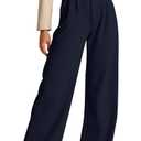 NIMIN High Waisted Work Pants for Women Business Casual Outfits 2026 Office Dress Pants Trousers with Pockets (Medium, Navy Blue)