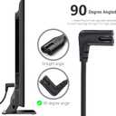 TV Power Cord Compatible with Samsung TV, Ancable 6-Feet 90 Degree Angled 2-Prong C7 Tv Cable Compatible with Samsung LG TCL Sony Appletv Insignia Sharp Toshiba Vizio (UL Listed 18 AWG-Non Polarized)