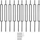 44'' Wrought Iron Baluster Hollow Single Rectangle Metal Stair Spindles for 1/2" Square Metal Stair Iron Balusters for Staircase Interior Decorative Stair Deck Railing, 10 Pack- A