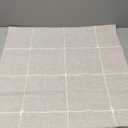 vctops Rustic Lattice Cotton Linen Decorative Throw Pillow Cover Embroidery Square Cushion Cover Pillowcase for Sofa Bedroom Couch (Plaid Coffee,24"x24")1 pcs