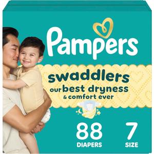 Pampers Baby Diapers - Swaddlers - Size 7, 88 Count, Ultra Absorbent Disposable Infant Diaper