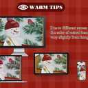 Randall Christmas Snowman Table Placemat Set of 4, Yarn-Dyed Jacquard Fabric Festive Dining Table Decoration for Kitchen Holiday Party & Family Gathering,Xmas Festive Party Supplies,13"18"(Red/Green)