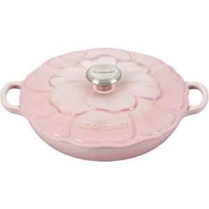 Le Creuset Signature Enameled Cast Iron Petal Braiser, 2.25qt, Shell Pink