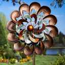 Wind Spinners for Yard and Garden Large, 84 Inch Wind Spinners Outdoor Metal, Wind Sculptures & Spinners Birthday Gifts for Family or Friends(Classical Flower)