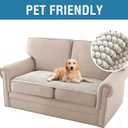 H.VERSAILTEX Plush Chenille Couch Cover for 3 Cushion Couch Anti Slip Washable Sofa Slipcovers Soft and Durable Furniture Protector for Dogs Cats Kids (27.5" x 59", Oatmeal)