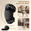 Nekteck Knee Massager with Heat - Cordless Heated Knee Brace with Vibration for Pain Relief, Rechargeable Knee Heating Pad with 5 Heat Levels and 3 Massage Mode, Ideal Gift for Mom Dad