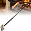 Fireplace Brush, 59-Inch Heavy Duty Long Handle Metal Fireplace Brush Broom with Heat-Resistant Iron Bristles (24.99)