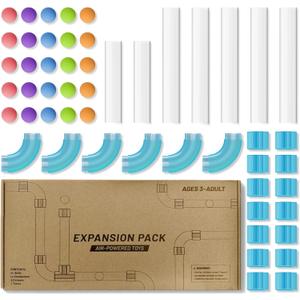 Air Tubes Toys Expansion Pack - Air-Powered STEM Building Toys - Learning Toys, STEM Toys for 3+ Year Old Boys & Girls Birthday Gifts(Blue