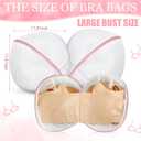 Shappy 6 Pieces Bra Washing Bag for Laundry Mesh Wash Lingerie Underwear Brassiere Washing Bags with Zipper for Women Laundry Storage (11.81 Inch,Pink)