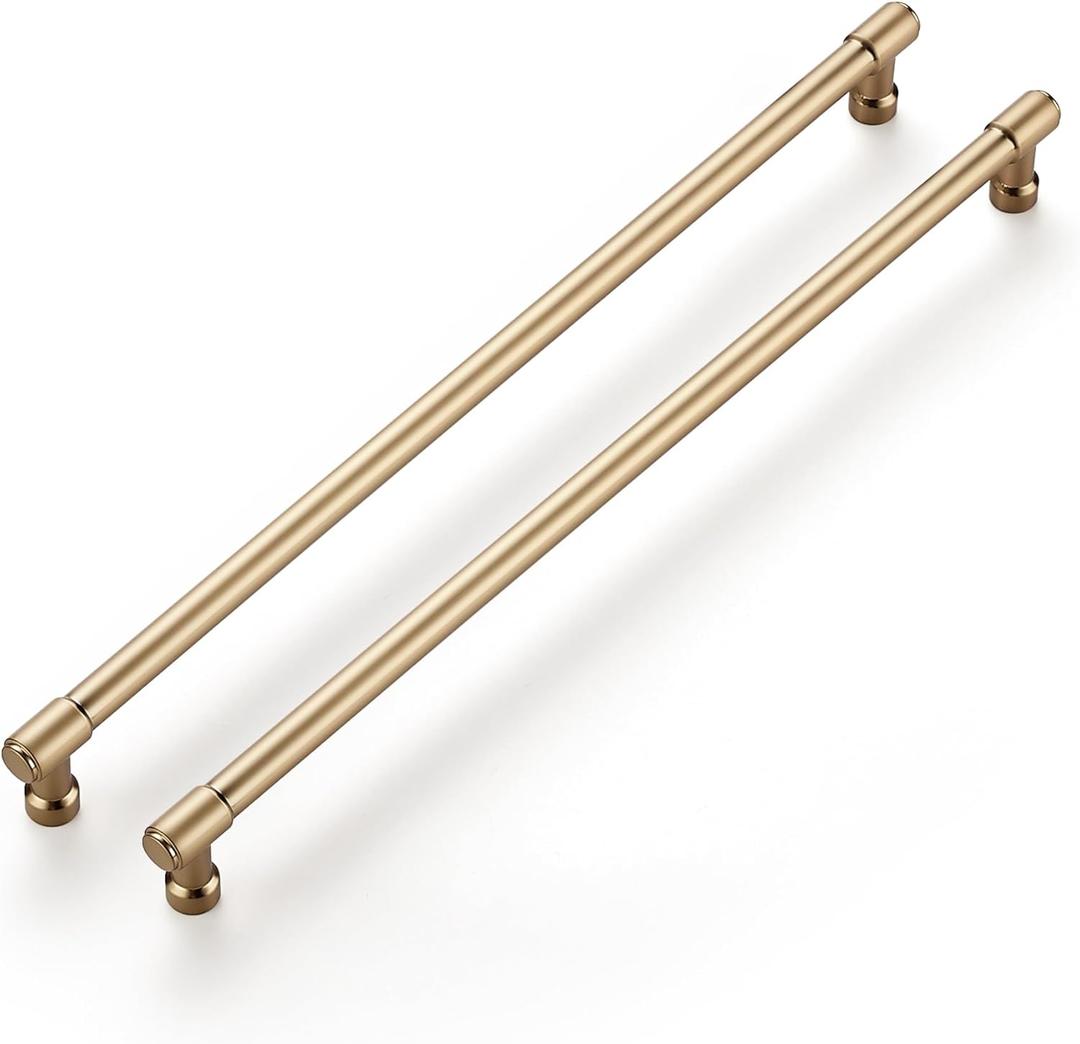 Ravinte 20 Pack 12-3/5 Inch Hole Center Solid Kitchen Cabinet Handles Champagne Bronze Dresser Pulls Cabinet Drawer Pulls for Kitchen Cupboard Hardware