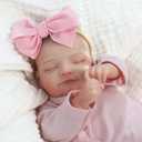 Kaydora Realistic Reborn Baby Doll Girl, 18 Inch Lifelike Newborn Doll with Soft Vinyl and Cloth Body, Real Baby Doll with Accessories, Gift for Kids Age 3+