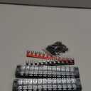 Joinfworld 35A Terminal Block 12 Position Screw Terminal Strip Dual Row with Cover and 12 Position Pre-Insulated Terminal Jumper Block - 2pcs