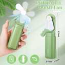 Wonderjune 24 Pcs Mini Hand Press Fan Bulk Small Portable Summer Fan Plastic Handheld Manual Personal Cooling Party Favor Summer Outdoor Travel Camping Gifts, No Battery Included, About 3.94 Inches/ 10 Cm