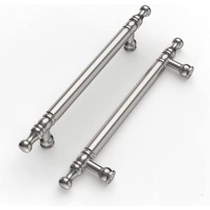 Haliwu 20 Pack Brushed Silver Cabinet Pulls, 3 inch(76mm) Hole Center Drawer Handles Zinc Alloy Hardware Pull for Kitchen Dresser Bathroom