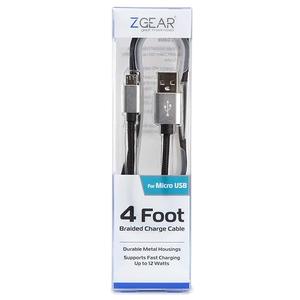 Zgear 4 Foot Sync & Charge Cable For Micro Usb