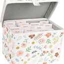 Greeting Card Organizer Storage Box with 12 Removable Dividers - Store 140+ Cards, Ideal for Photos, Crafts, Envelopes, Scrapbooking, Paper, Stickers Holder