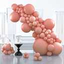 PartyWoo Dusty Pink Balloons 127 pcs Different Sizes of 36 18 12 10 5 Inch Blush Pink Dusty Rose Balloon Arch Kit Garland for Baby Shower Boho Theme Princess Birthday Party Decorations Pink-F01
