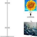 Tabletop Picture Frame Easel Stand 16. 5 Inch Adjustable Metal Frames Holder Stand Table Display Easel Picture Display Floor Art Holder for Home Exhibition Restaurant (Silver)