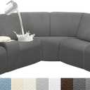 Couch Covers for Sectional Sofa Reclining Sectional Couch Covers L Shape Waterproof Washable Recliner Sofa Cover Stretch Corner Recliner Slipcovers (5 Seater 1 Console Cover, Dark Gray)