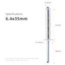 30Pcs Extra Long Pop Rivets, Extended Length, Aluminium Dome Head Steel Shank Mandrel Long-Shaft Blind Rivets (1/4"x1-3/8")