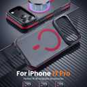 Compatible with iPhone 17 Pro Bumper case Fits MagSafe 10FT Drop Resistant Matte Skin Feeling Shockproof Back Cover Fits iPhone 17 Pro Phone Cases 6.3",Matte Red Bumper