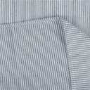 Narrow Striped Cotton Linen Blended Dinner Cloth Napkins - Set of 12 (40 x 30 cm) - for Events & Home Use (Blue)