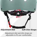 OUWOR Youth Skateboard Bike Helmet for Boy and Girl, Lightweight Adjustable, Multi-Sport for Bicycle Skate Scooter (Misty Blue, Medium)