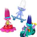 Fisher-Price Imaginext DreamWorks Trolls Toys Sparkle & Roll Pack, Poppy Branch & Guy Diamond Figures for Pretend Play Kids Ages 3+ Years