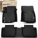 YHTAUTO Floor Mats Compatible with Mitsubishi Outlander 2011-2020, Outlander Sport 2011-2015, All Weather Custom Fit TPE Car Floor Liners, 1st & 2nd Row, Set of 3