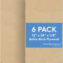3 mm Baltic Birch Plywood 1/8 x 12 x 24 Inch, Box of 6 B/BB Grade Craft Wood, Stronger Than Basswood Sheets, for Laser, CNC Cutting and Wood Burning, by Woodpeckers