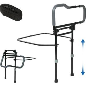 Bed Rail for Elderly, Bed Assist Grab Bar Handle, Foldable Bed Assist Handle, Safety Bed Rails for Elderly Adults Getting in & Out of Bed at Home- Fit King, Queen, Full, Twin