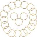 20Pcs Macrame Hoops Ring, BetterJonny 2 Inch Metal Craft Rings Hoops Gold Dream Catcher Rings Wreath Hoop Rings for Home Decorations DIY Crafts and Wall Hanging Crafts