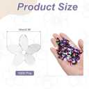 MECCANIXITY 50g Glitter Flower Loose Sequins, 10mm Silver Tone