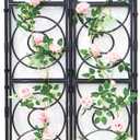 Trellis for Climbing Plants Outdoor, 24 Rifny 6.17 FT Tall Garden Trellis Flower Rose Cucumber Trellis for Vines Pea Support, Wall Large Plant Trellis Fence with Plastic Coated Metal Poles (28"W x 74"H)