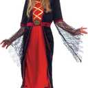 Spooktacular Creations Royal Vampire Costume for Girls, Deluxe Set Halloween Gothic Victorian Vampiress Queen Costume for Dress Up Party