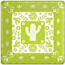 Assorted Colors Viva la Party Square Dessert Plates - 7" (Pack of 20) - Sturdy & Festive Design Party Essential, Perfect for Any Celebration