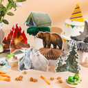 10 PCS Adventure Awaits Party Decorations Camping Table Toppers Let The Adventure Begin Centerpieces Happy Camper Honeycomb Balls Camping Honeycomb for True North Vbs Baby Shower Birthday Party Decor