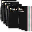Eaasty 6 Pack Spiral Notebook 5 x 7 Inch College Ruled Colored Paper Notebook Lined Paper Composition Perforated Notepad Memo Books for Journaling Home Office, 80 Sheet Per Pack (Morandi Color)
