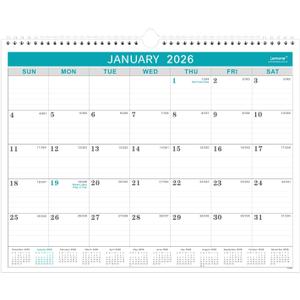 Calendar 2026, 12 Months from January 2026 to December 2026,11.5" x 14.6", with Julian Date