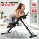DERACY Ab Workout Machine Adjustable Ab Trainer Abdominal Trainer for Home Gym Foldable Ab Crunch Machine for Core 440 LBS