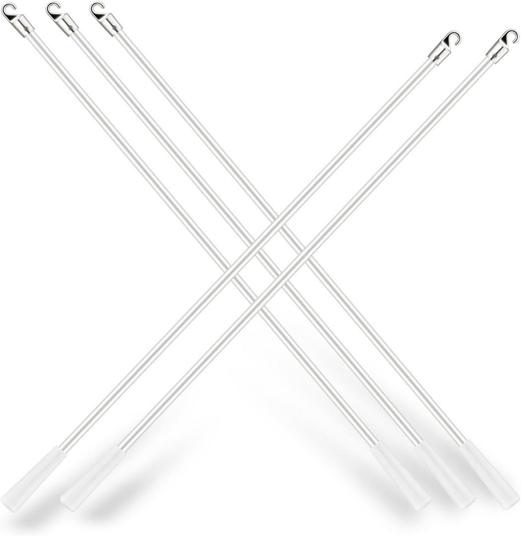 JUYO VONSAN 5pcs Curtain Pull Wand Blinds Wand Fiberglass Vertical Blinds Replacement Parts Blind Tilt Wand (5, 32 Inch in Length)