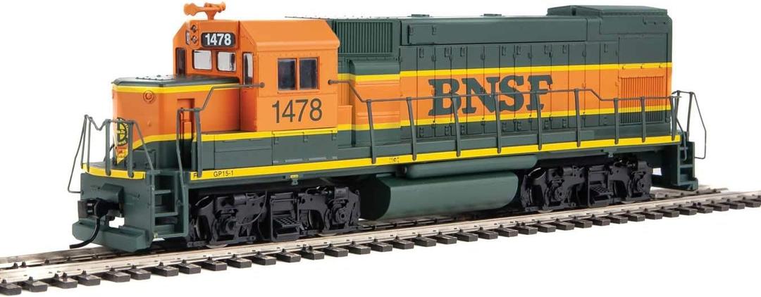 Walthers Trainline HO Scale Model EMD GP15-1 - Standard DC - BNSF Railway (Green, Orange, Yellow), Unisex Children