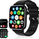 Smart Watch for Men - 1.90" HD Touch Screen Smartwatch, Bluetooth Call, Fitness Tracker with 120+ Sport Modes, Heart Rate & Sleep Monitor, IP68 Waterproof Smart Watches for Android & iPhone, Black